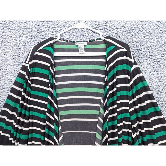 Catherines Cardigan Size 4X Geometric Lightweight Boho Artsy Stretch Open Front - Picture 3 of 10